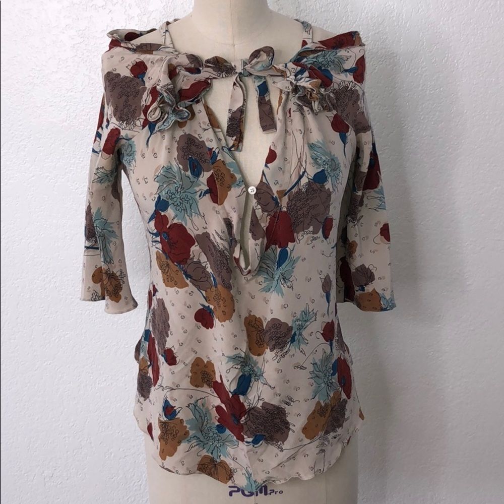 Marni floral silk top M